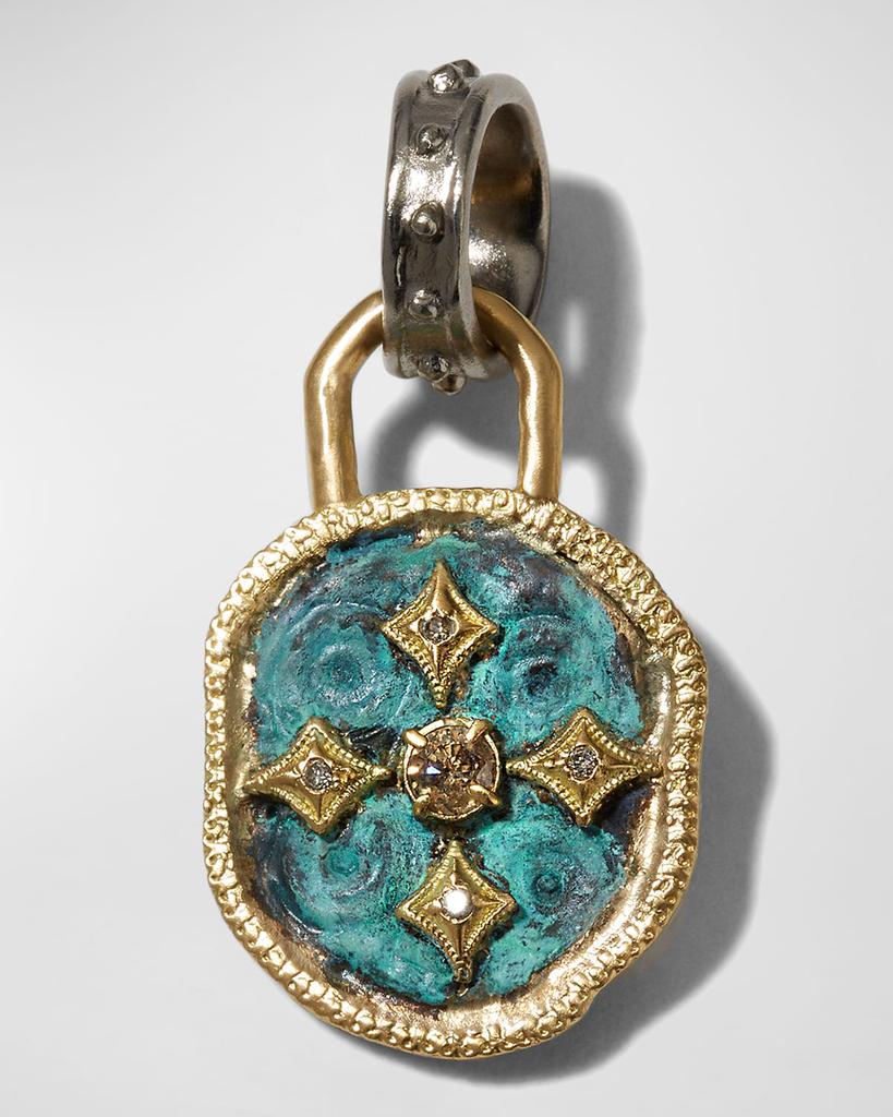 Armenta Men's Romero Artifact Cross Medallion Pendant