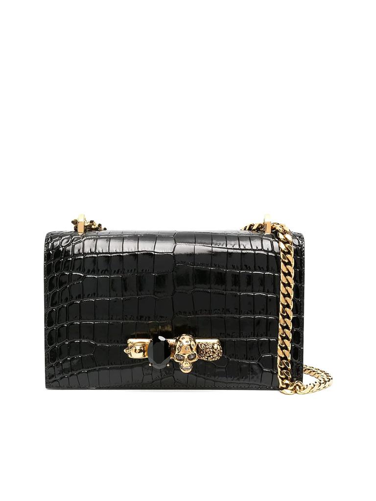 ショルダーバッグ・ポシェット ALEXANDER MCQUEEN TWO-TONE NEBULA CROSSBODY BAG Alexander McQueen Two-tone leather and tulle Nebula