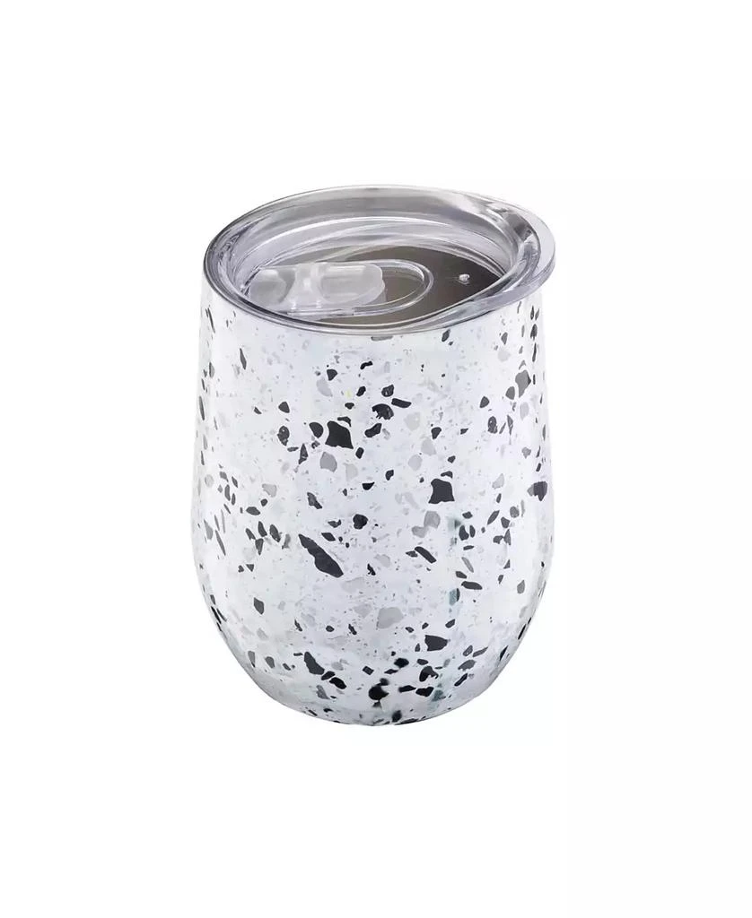 Cambridge Silversmiths 12 Oz White Terzo Stainless Steel Wine Tumblers, Set of 4 2