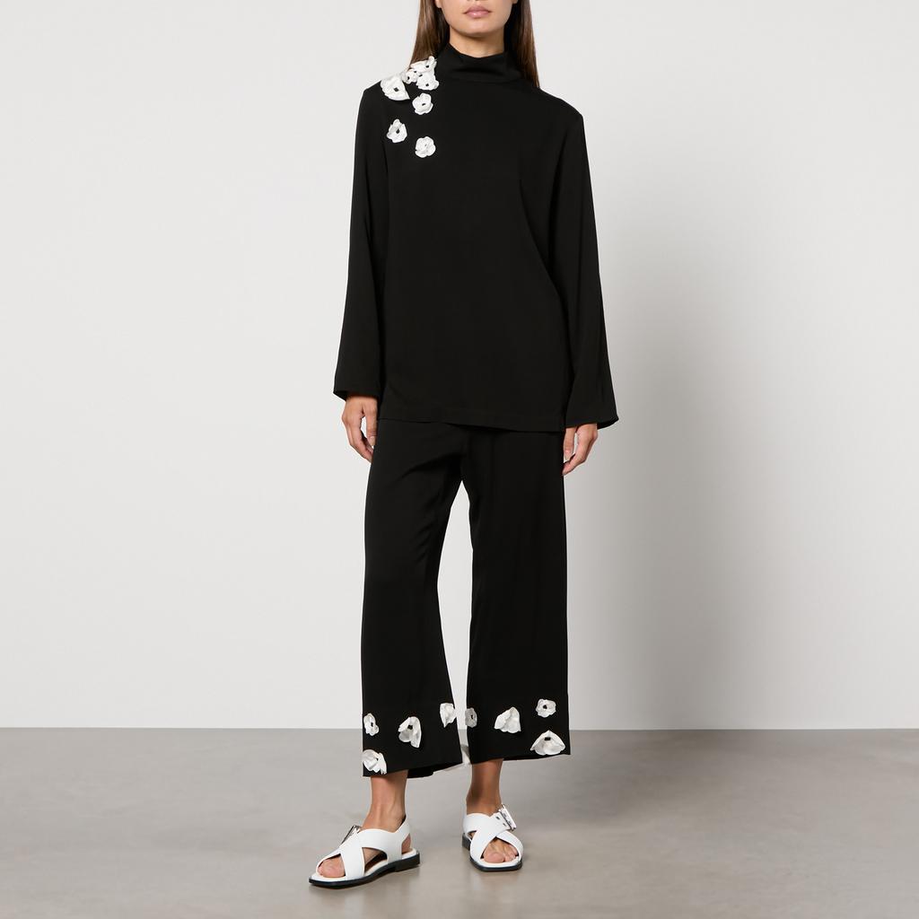 Sleeper Sleeper The Bloom Black Tie Woven Pyjama Set