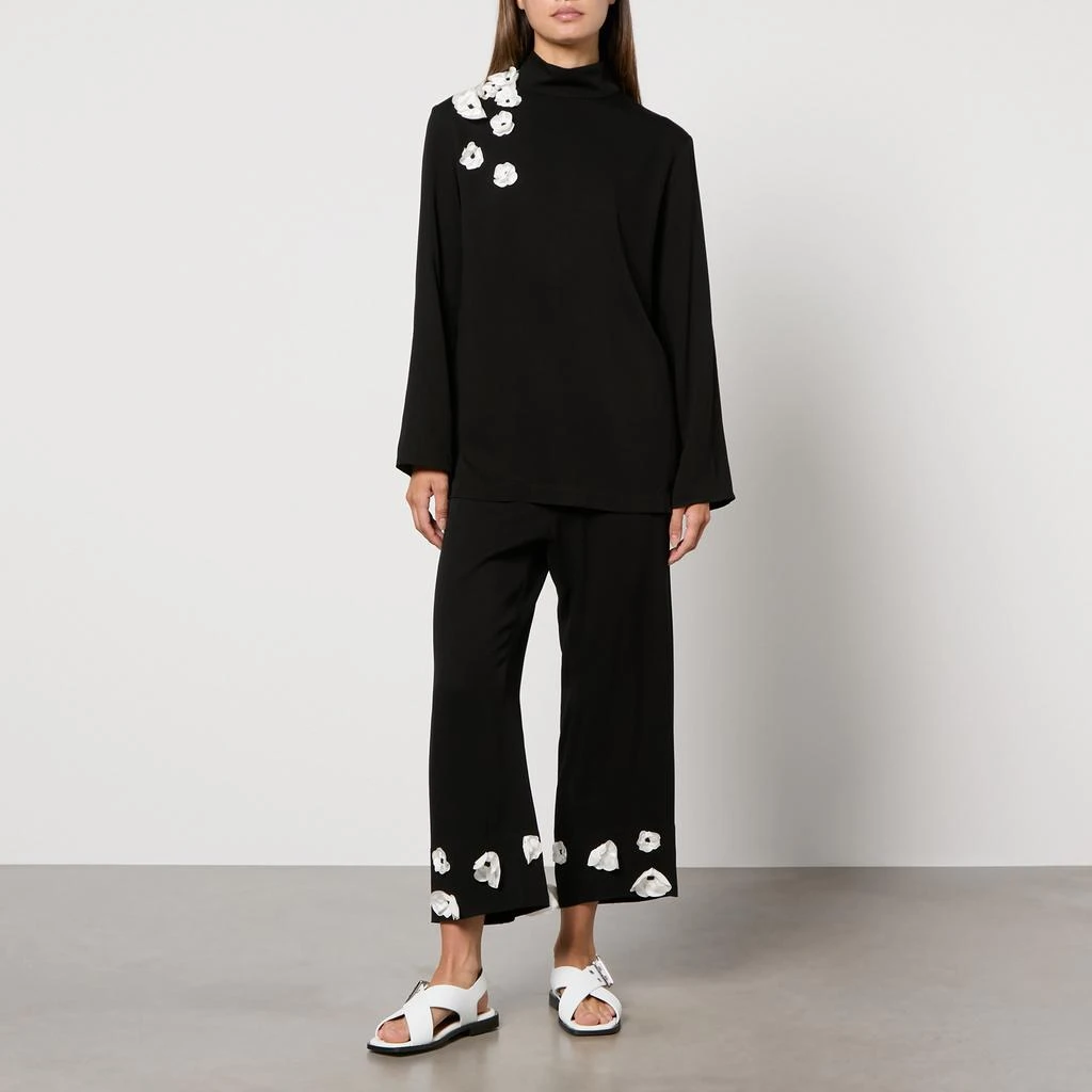 Sleeper The Bloom Black Tie Woven Pyjama Set 1