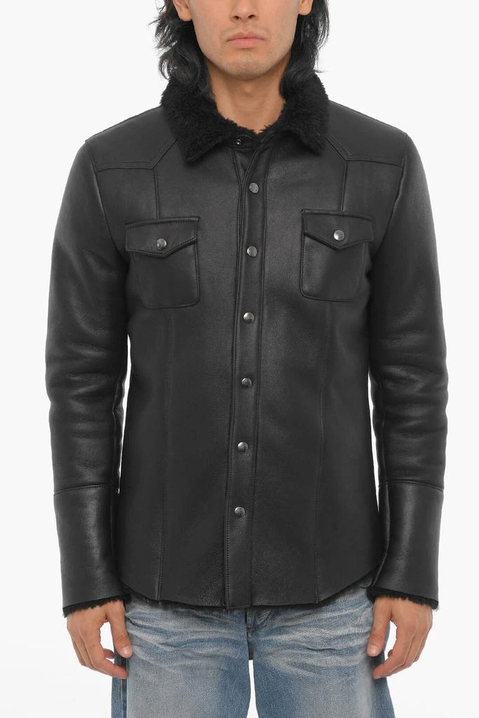 DACUTE Leather Jacket with Snap Buttons 1