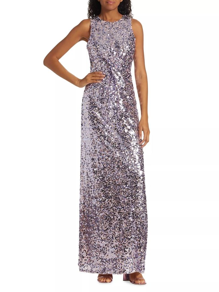 LDT Sequined Twist-Front Racer Gown 2