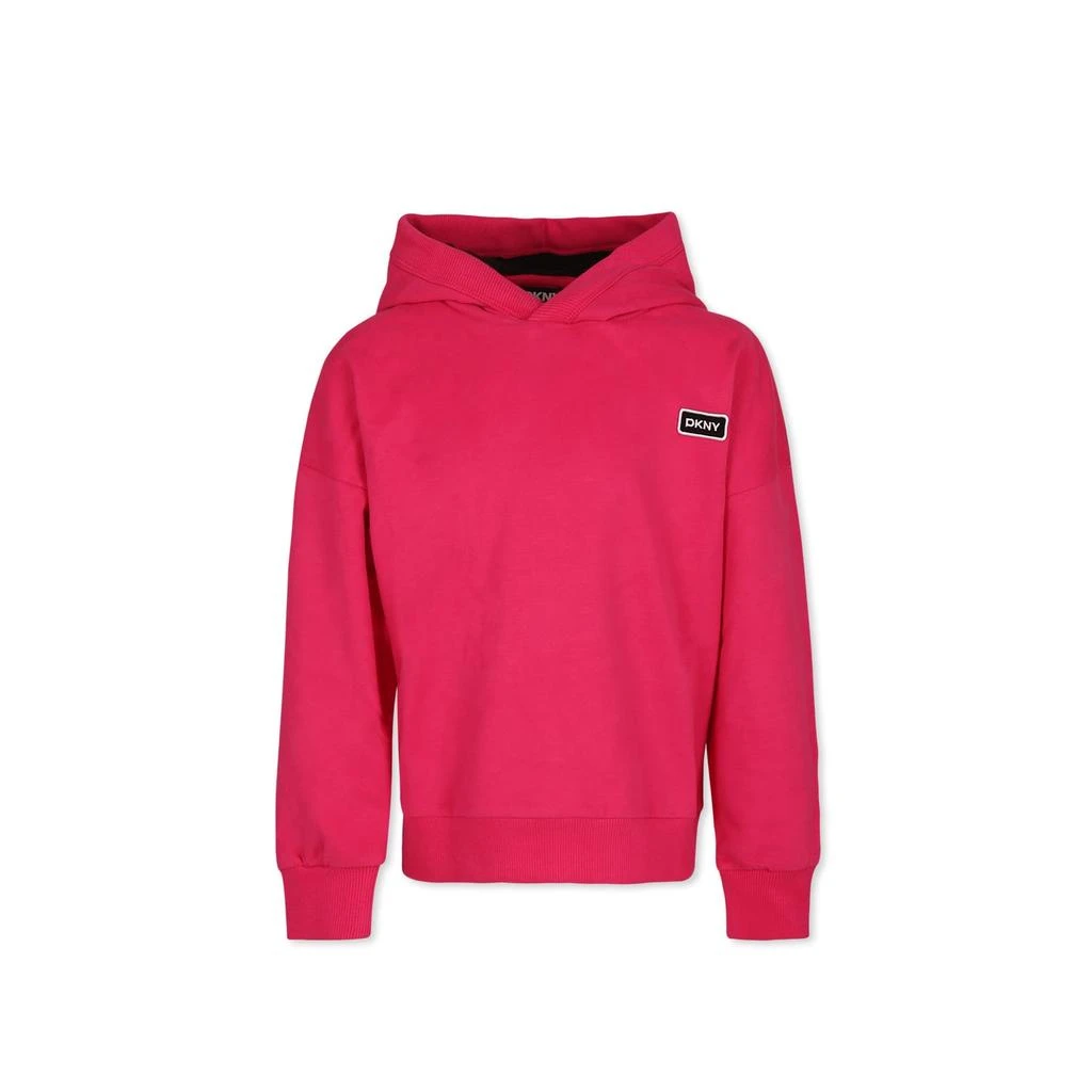 DKNY Fuchsia Sweatshirt For Girl With Logo 1