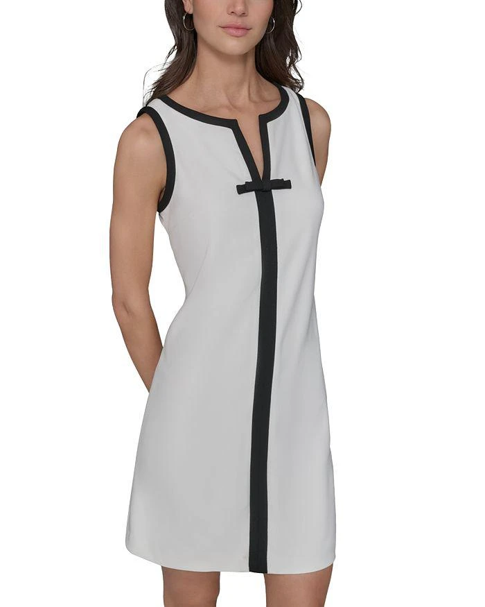 Karl Lagerfeld Paris Split V Neck Sleeveless Dress 1