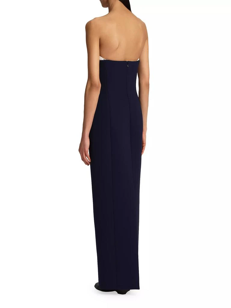 Khaite Yael Crepe Strapless Gown 4