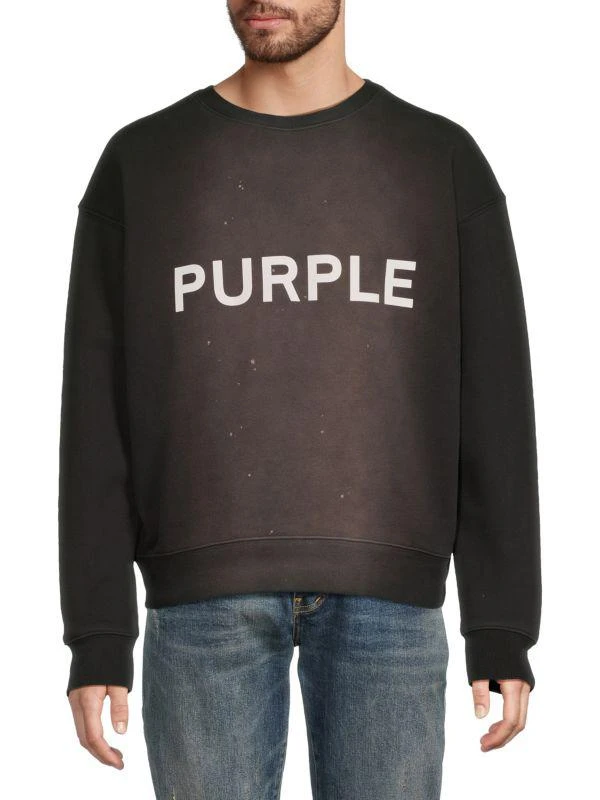 Purple Brand Logo Graphic Sweatshirt 1