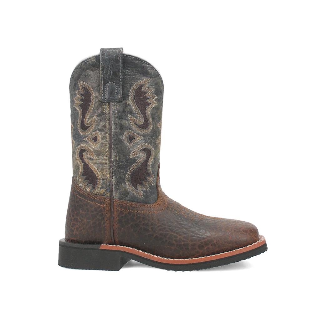 Dan Post Boots Creek Embroidered Square Toe Cowboy Boots (Little Kid-Big Kid)