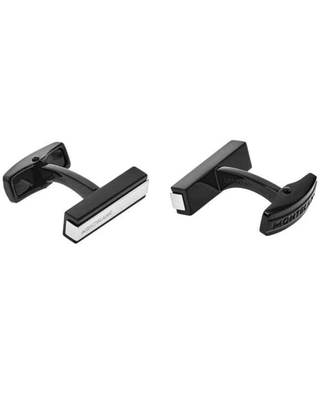MontBlanc Montblanc Iconic Engraved Black PVD Stainless Steel Men
s Cufflinks 109778 2