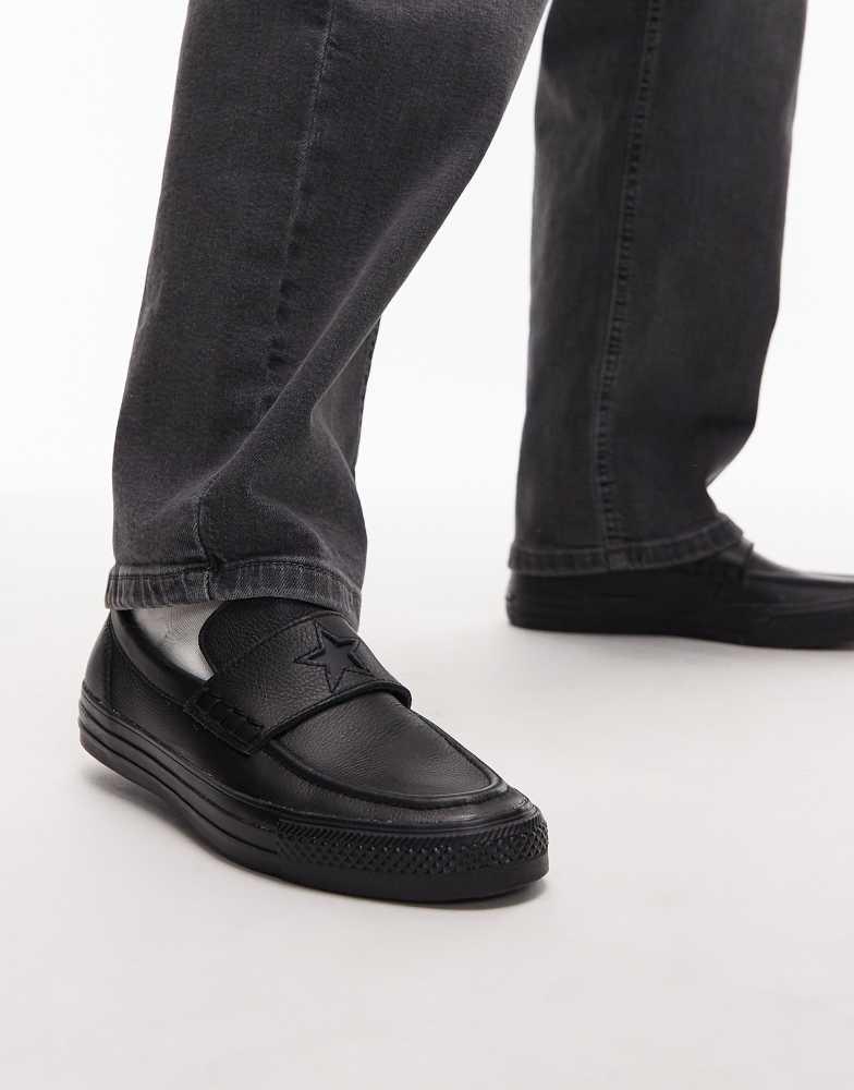 Shop Converse Chuck Taylor All Star loafers in black on Sale at