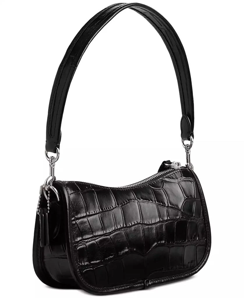 Coach Embossed Croc Leather Swinger 20 Shoulder Bag 5