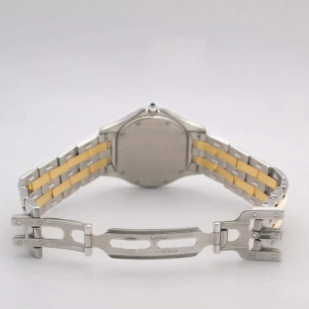 Cartier Cartier Customised Ivory 5CT Diamond 18K Yellow Gold Cougar 187904 Quartz Women's Wristwatch 33mm 4