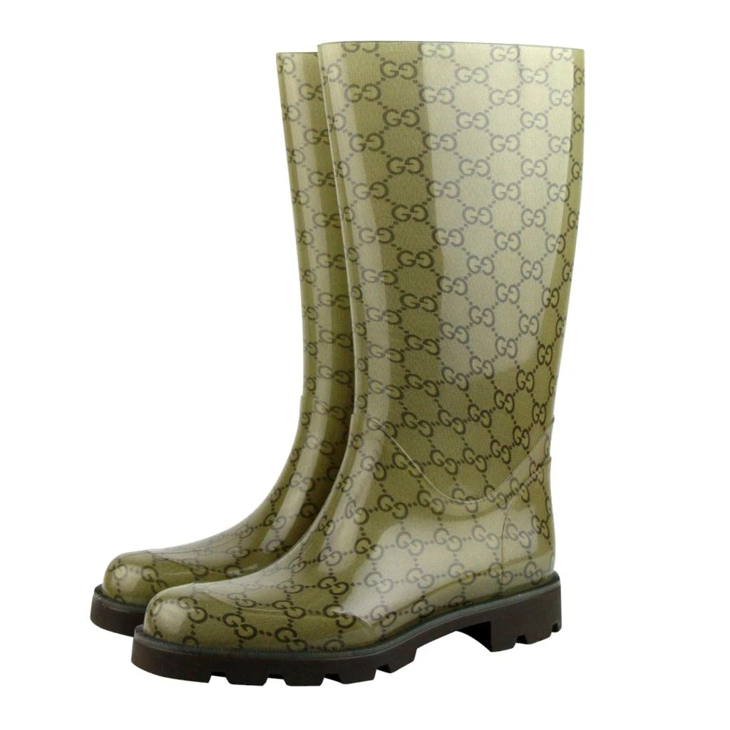 Gucci Women's ssima Pattern Rubber Rain Boots 2