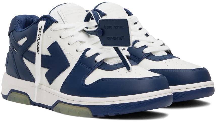 Off-White White & Blue Out Of Office Sneakers 4