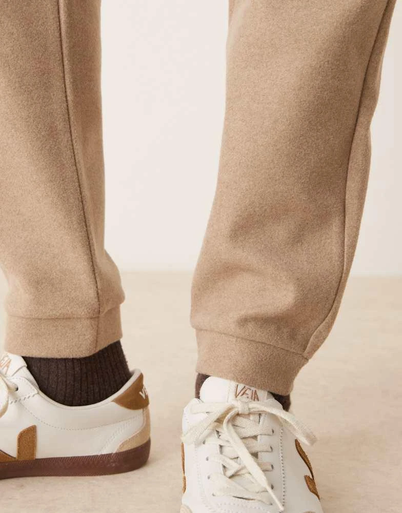 Mango Mango soft touch straight leg jogger co-ord in beige 4