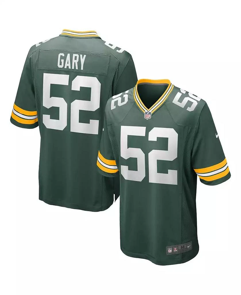 NIKE Men's Rashan Gary Green Green Bay Packers Game Jersey 1