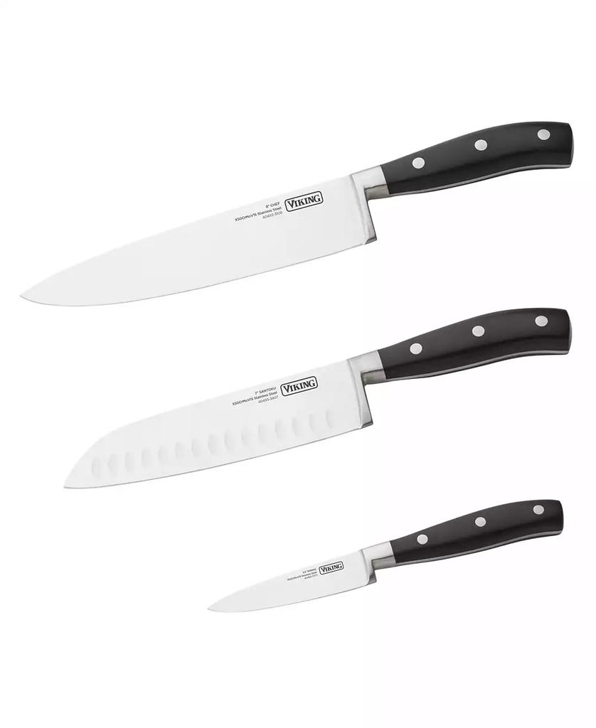 VIKING Stainless Steel 3-Pc. Chef's Prep Kinfe Set