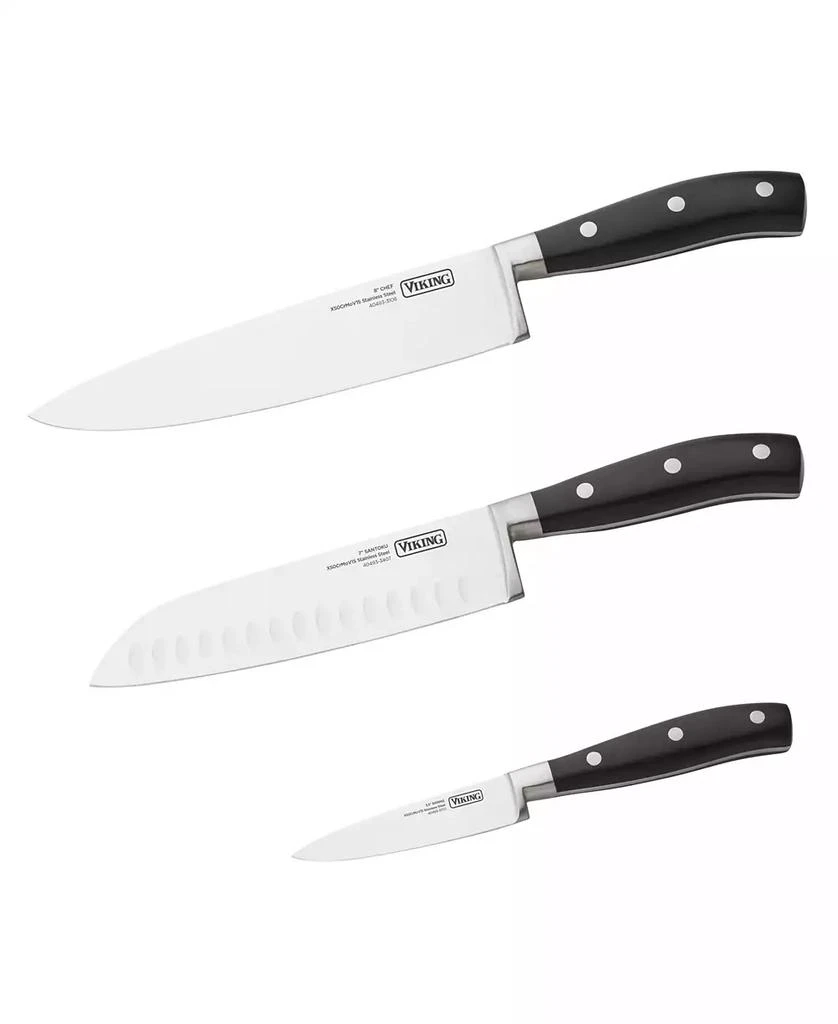 VIKING Stainless Steel 3-Pc. Chef's Prep Kinfe Set 1