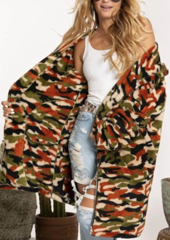 Blue Buttercup Blue Buttercup - HOODED ARMY TEDDY JACKET 2