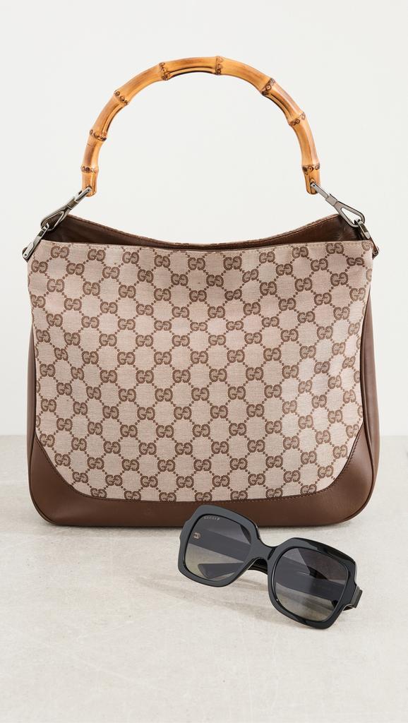 Shopbop Archive Gucci Bamboo Shoulder Bag GG Canvas