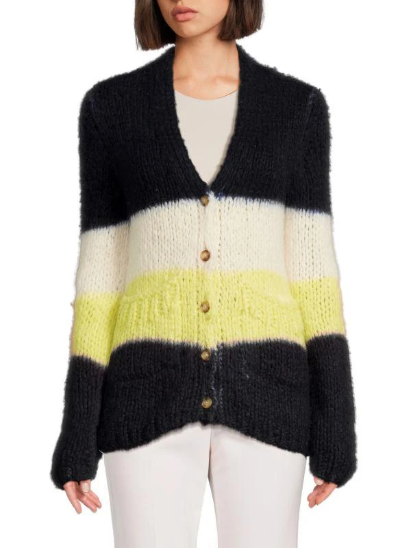Gabriela Hearst Amelia Colorblock Cashmere Cardigan 1