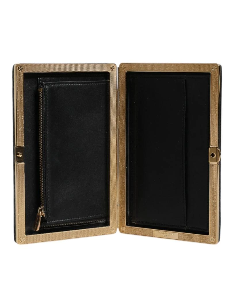 Dolce 
Gabbana Leather gold Frame Clutch Evening Party Purse Women
s Bag 5