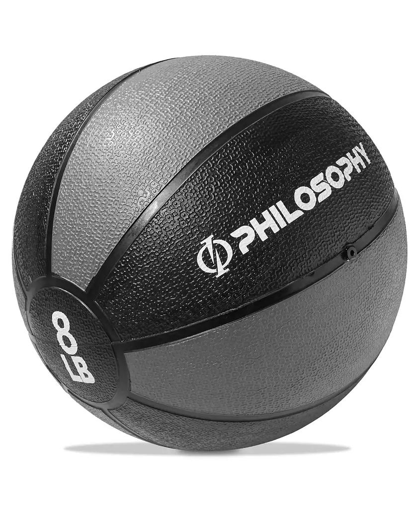 Philosophy Gym Medicine Ball, 8 LB - Weighted Fitness Non-Slip Ball