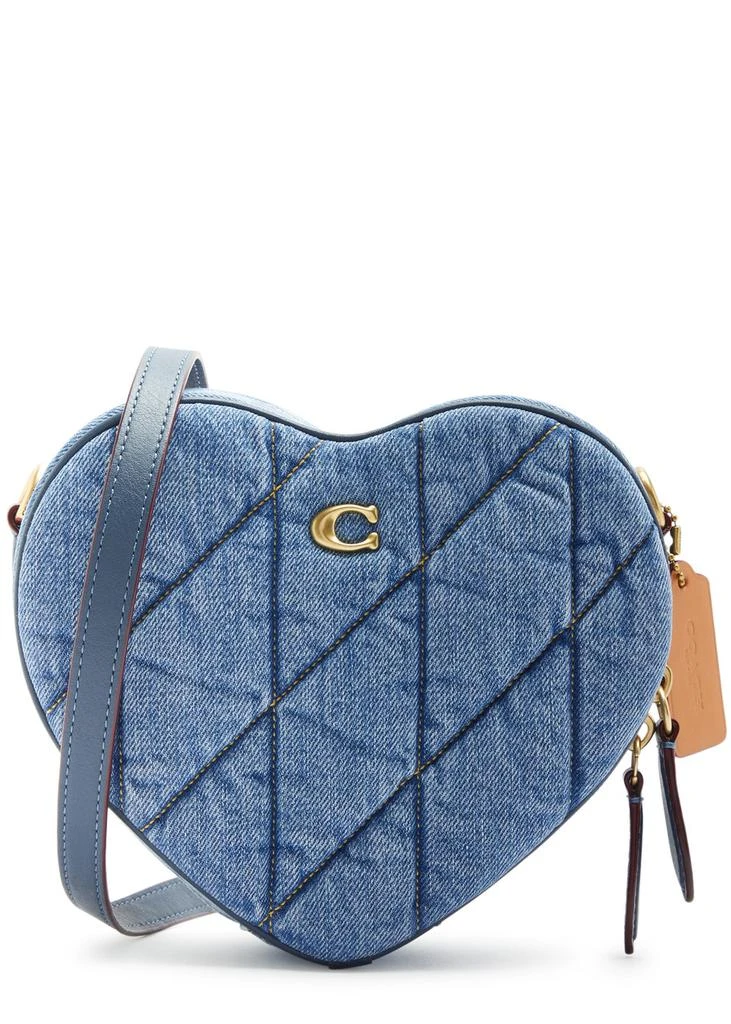 Coach Heart quilted denim cross-body bag  1