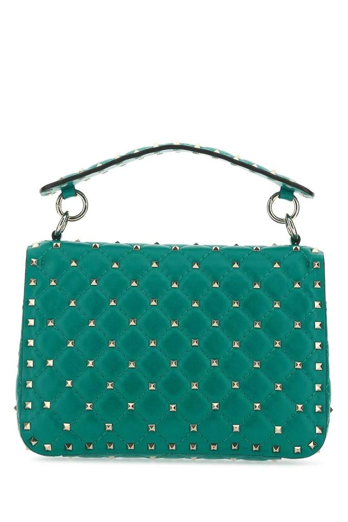 Valentino Teal Green Nappa Leather Medium Rockstud Spike Handbag 3