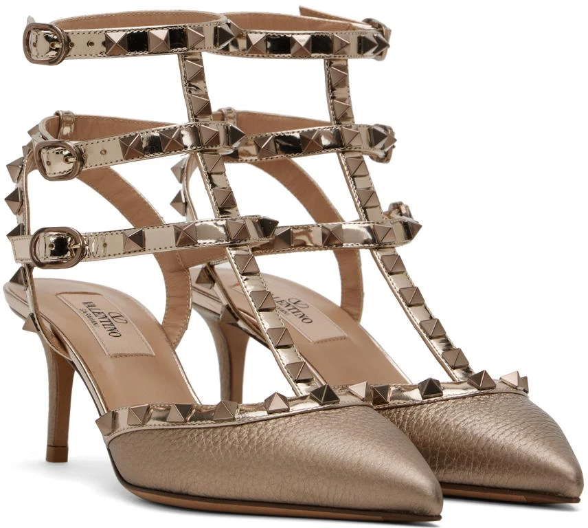 Valentino Bronze Rockstud Heels 4