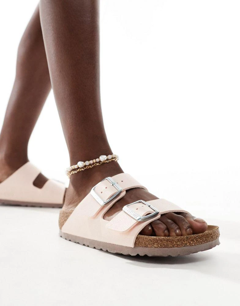 Birkenstock Birkenstock Arizona vegan sandals in pink 1