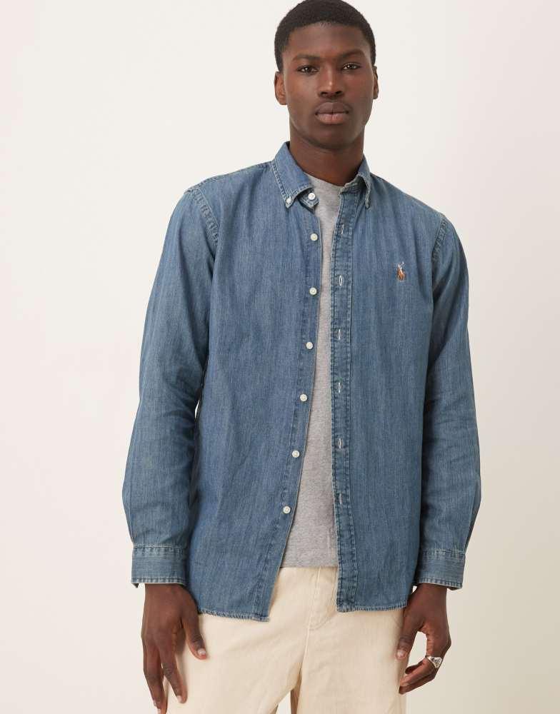 美品 POLO RALPH LAUREN DENIM BD SHIRT 楽天市場】ポロ ラルフローレン メンズ クラシックフィット