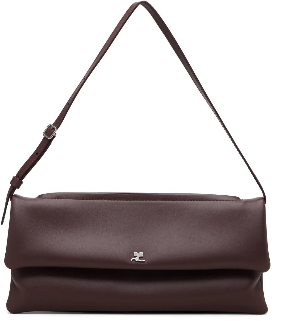 Courrèges Burgundy Cuff Leather Clutch 1