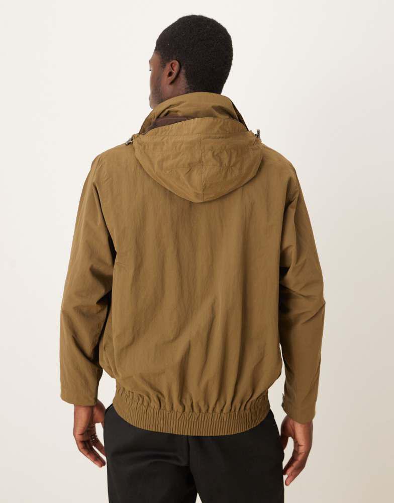Shop Barbour Re-engineered hooded showerproof flight bedale jacket