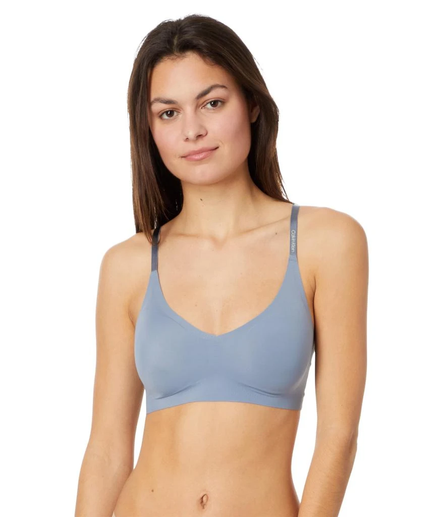 Calvin Klein Invisibles Comfort Lightly Lined Seamless Wireless Triangle Bralette Bra 1