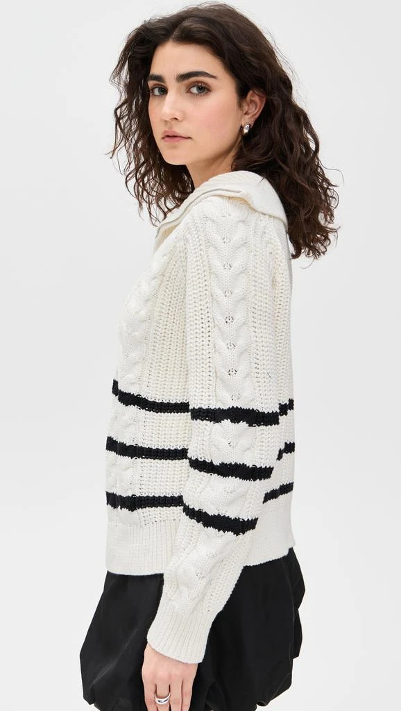English Factory Stripe Zip Up Sweater 3