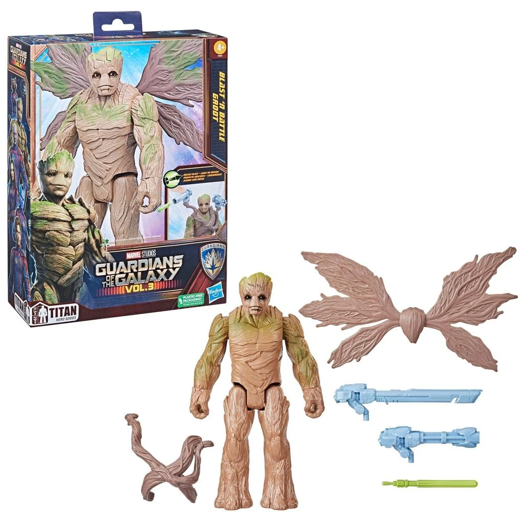 Hasbro Marvel Studios
Guardians of the Galaxy Vol. 3 Titan Hero Series Blast
N Battle Groot Action Figure (11.5")