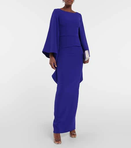 Safiyaa Boat N Flared belted maxi dress 2
