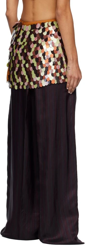 Dries Van Noten Orange Embellished Wrap Miniskirt 3