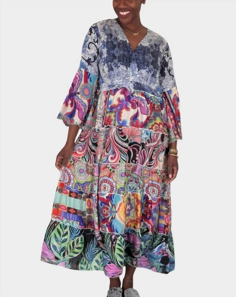 Dibble Tiered Dress In Denim Lace Scarf  On Sale Now with Up to 52% Off |  Discover Exclusive Deals & Savings at BeyondStyle  Authentic Johnny Was  women|clothing|dresses with Limited-Time Discounts,