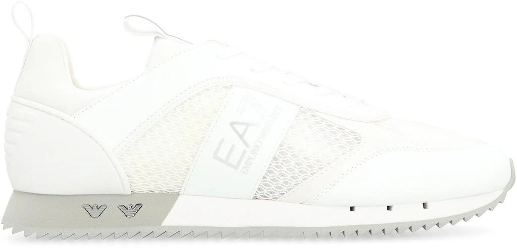 Emporio Armani Ea7 Emporio Armani Mesh And Vegan Leather Low-Top Sneakers 2