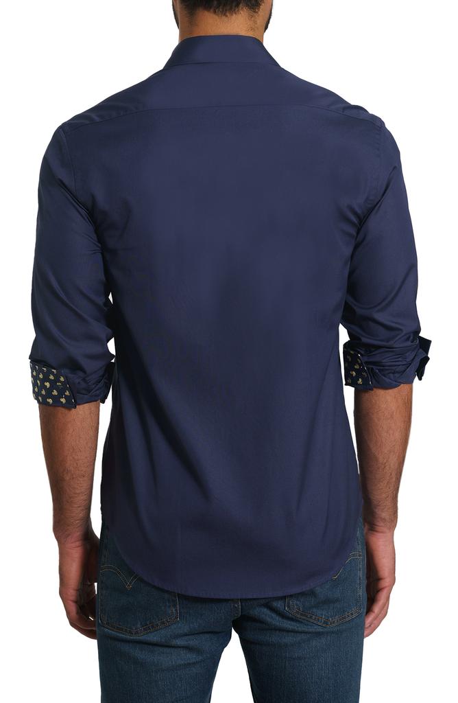 Jared Lang Solid Pima Cotton Button-Up Shirt