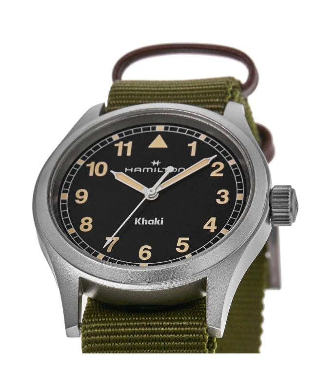 Hamilton Hamilton Khaki Field Quartz Black Dial Fabric Strap Men's Watch H69401930 2
