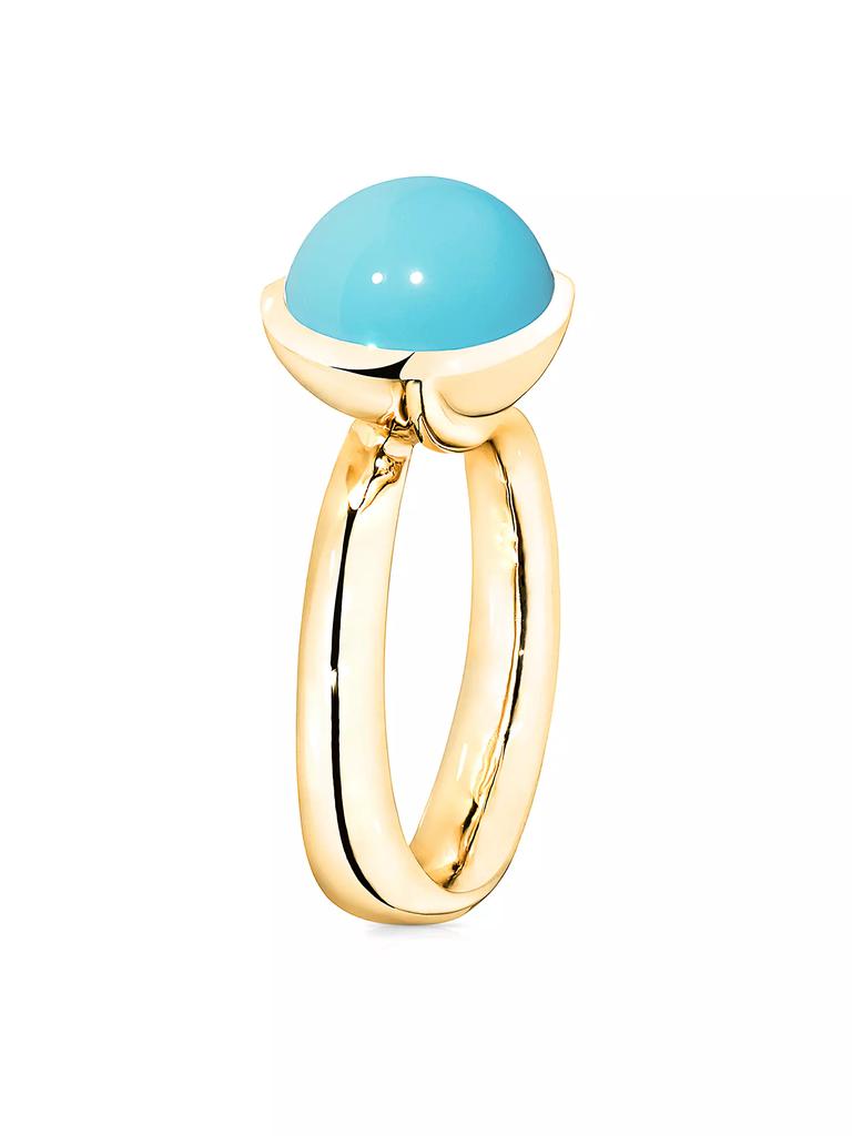 Tamara Comolli Large Bouton 18K Yellow Gold & Turquoise Ring