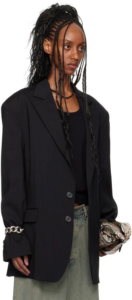 LU'U DAN Black Oversized Boxy Blazer 2