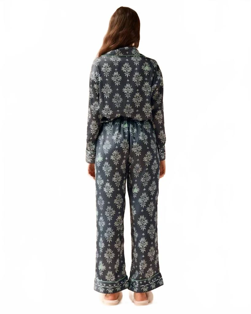 OMIKA Long Sleeve Pj Pant Set In Goa Lotus Ink 3