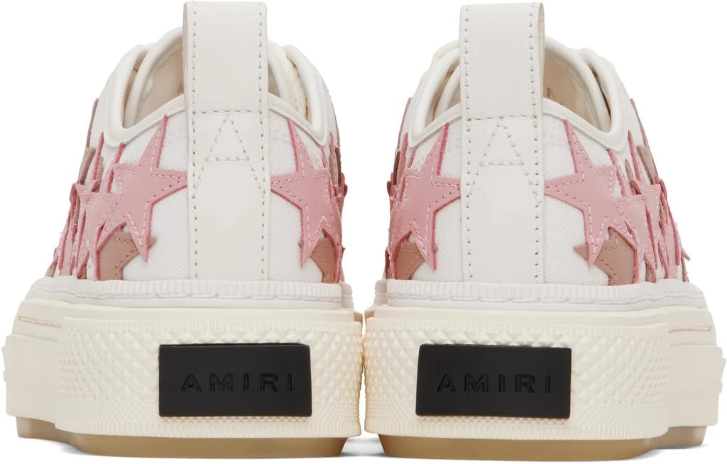 AMIRI White & Pink Stars Court Low Sneakers 2