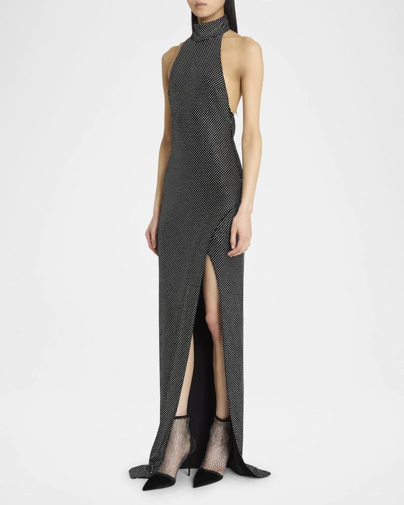 Balmain Velvet Strass Mesh Ankle Boots 3