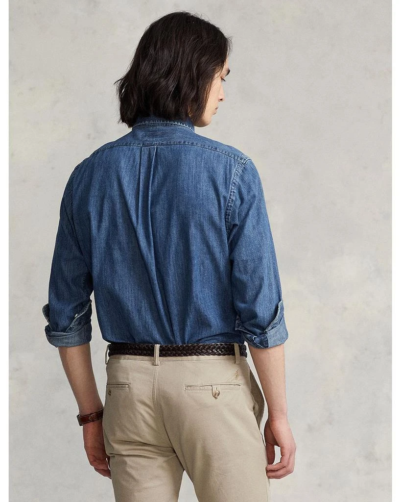 Ralph Lauren Classic Fit Long Sleeve Denim Cotton Button Down Shirt 4
