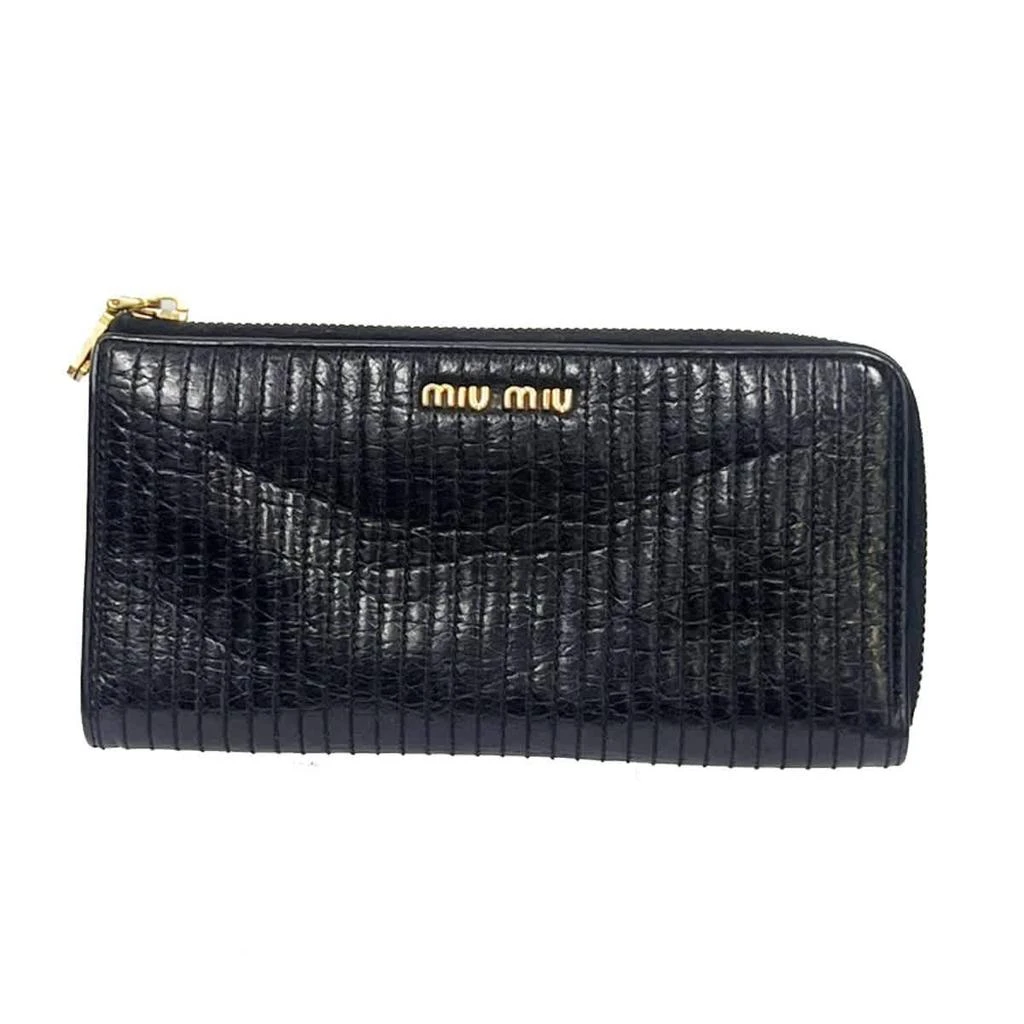 Miu Miu Matelasse Wallet Leather Leather Wallets Accessory (Pre-Owned)